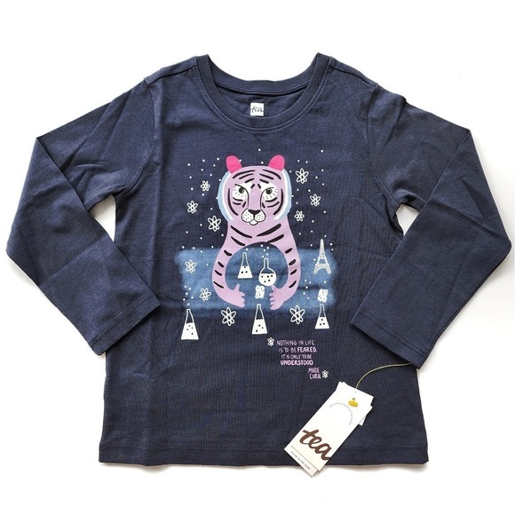 New Tea 3T Marie Curie Glow in the Dark Tee NWT Collection Science - Picture 2 of 4